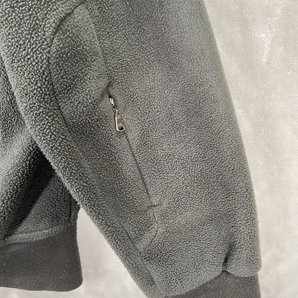 Polo Ralph Lauren Jacket men's Large Fleece Full Zip Packable Hood Bomber Black - Picture 11 of 16